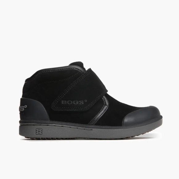 Bogs Sammy Black Waterproof Suede Lightweight Hook & Loop Toe Guard Boots Size 9 - Picture 1 of 9